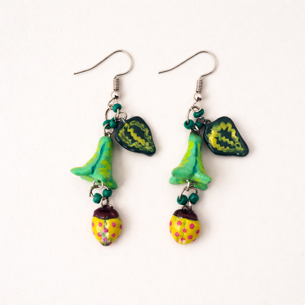 The Lady and Her Bug - Green L