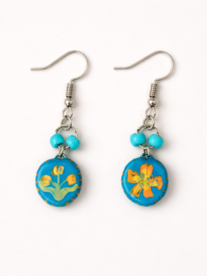 Cute as a Button - Happy blue